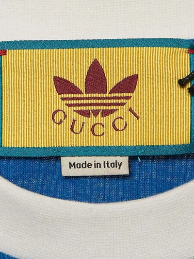 Pre-owned Gucci X Adidas Jersey-texture Mini Dress In Blue