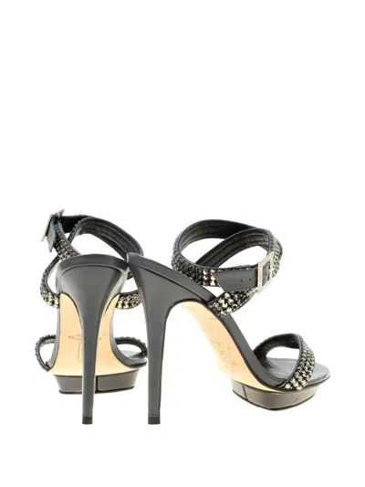 Pre-owned Gina 120mm Crystal-embellished Sandals