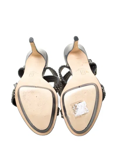 Pre-owned Gina 120mm Crystal-embellished Sandals
