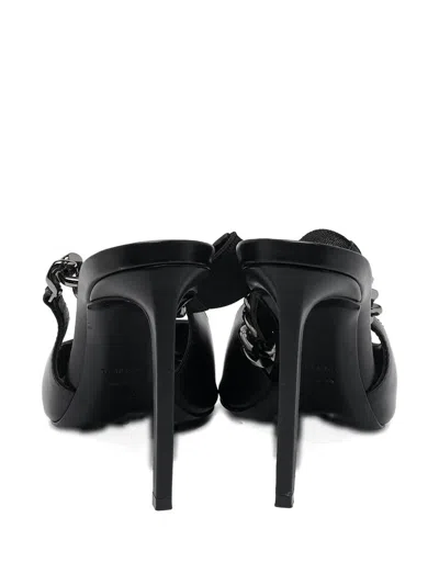 Pre-owned Tom Ford Chain-detail Peep-toe Pumps In Black