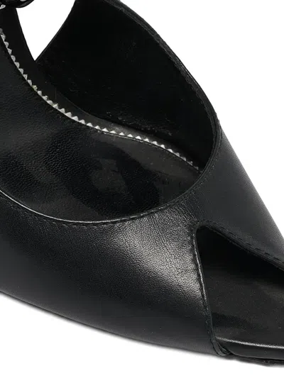 Pre-owned Tom Ford Chain-detail Peep-toe Pumps In Black