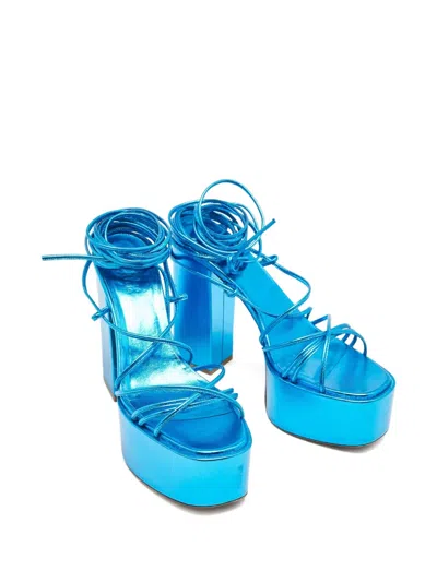 Pre-owned Paris Texas 120mm Platform Lace-up Sandals