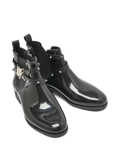 Pre-owned Philipp Plein Marguerite Stud-detail Chelsea Boots In Black