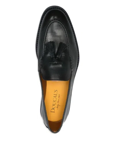 Doucal's Tassel Leather Loafers In Black