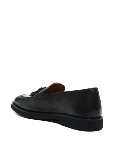 Doucal's Tassel Leather Loafers In Black