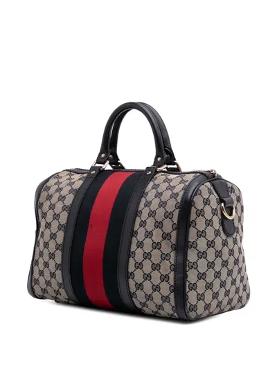 Pre-owned Gucci 2016-2025 Gg Canvas Web Joy Boston Bag Satchel
