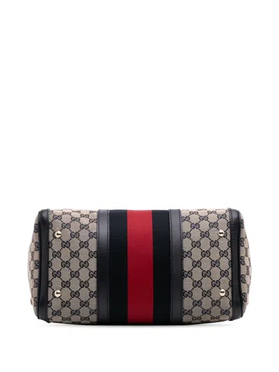 Pre-owned Gucci 2016-2025 Gg Canvas Web Joy Boston Bag Satchel