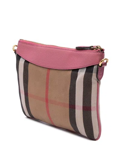 Pre-owned Burberry 2000-2017 House Check Canvas Derby Peyton Crossbody Bag