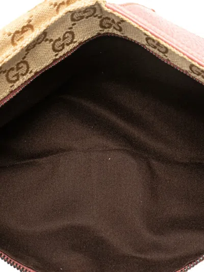 Pre-owned Gucci 2000-2015 Gg Canvas Web Double Pocket Belt Bag