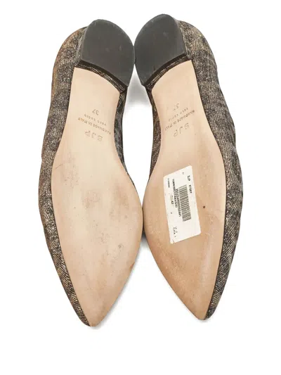 Pre-owned Sjp By Sarah Jessica Parker Glittered Point-toe Flat Pumps