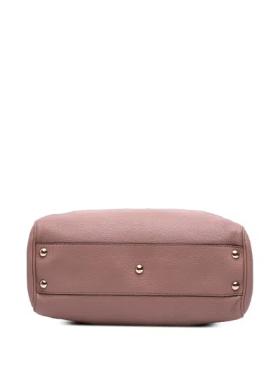 Pre-owned Gucci 2016-2025 Small Calfskin Bamboo Shopper Satchel In Pink