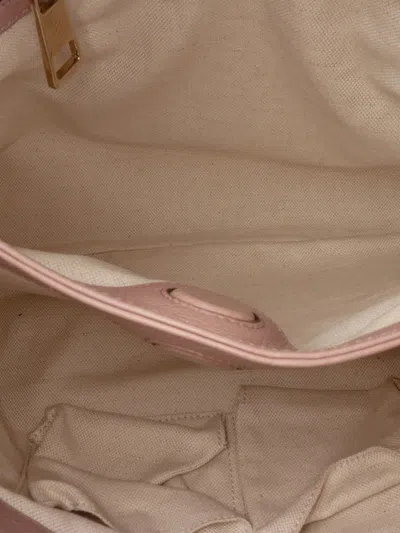 Pre-owned Gucci 2016-2025 Small Calfskin Bamboo Shopper Satchel In Pink