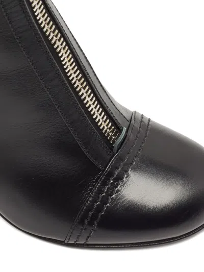 Pre-owned Alexander Mcqueen Zipped Buckled Boots In Black