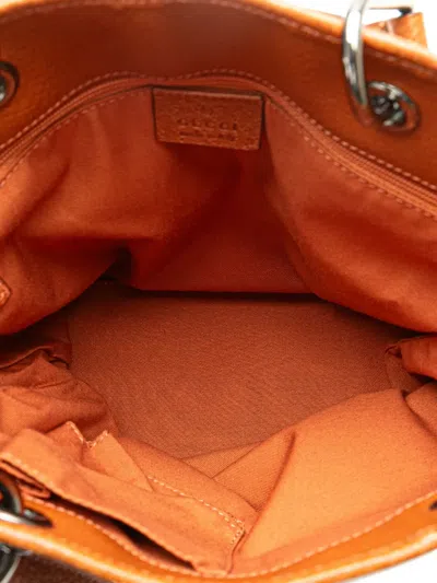 Pre-owned Gucci 2000-2015 Gg Canvas Eclipse Tote Bag In Brown
