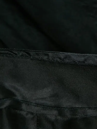 Pre-owned Dolce & Gabbana Pleated Lace-trim Skirt In Black