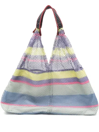 Epice Small Elziver 2510 Striped Mesh Tote Bag