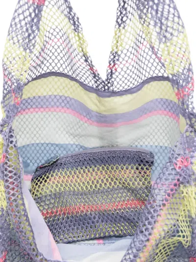 Epice Small Elziver 2510 Striped Mesh Tote Bag
