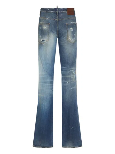 Dsquared2 Ripped Jeans In Blue