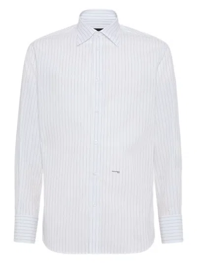 Dsquared2 Relax Dan Spread Collar Shirt In White