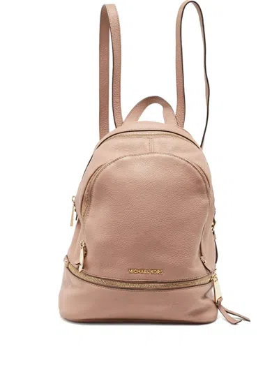 Pre-owned Michael Kors Rhea Zeather Zip-around Backpack