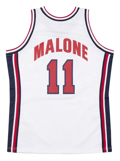 Mitchell & Ness Usa 1992 Karl Malone Basketball Jersey In White