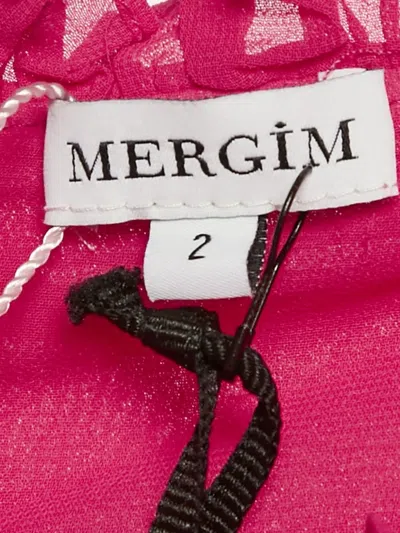 Pre-owned Mergim Magda Ruched Dress In Pink