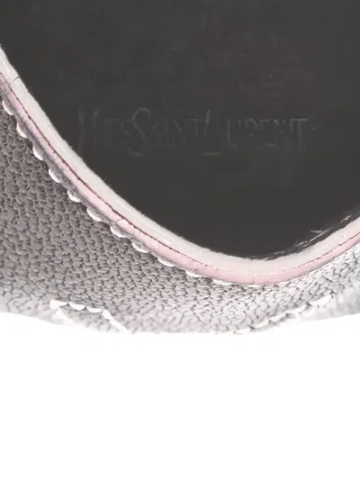 Pre-owned Saint Laurent Ysl-embroidered Phone Case In Black