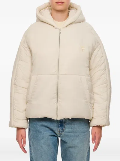 Mordecai Hooded Zippered Cotton Jacket In Neutral