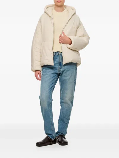 Mordecai Hooded Zippered Cotton Jacket In Neutral