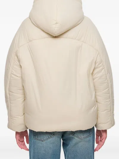 Mordecai Hooded Zippered Cotton Jacket In Neutral