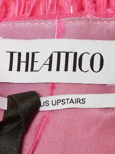 Pre-owned Attico Feather Trim Top In Pink