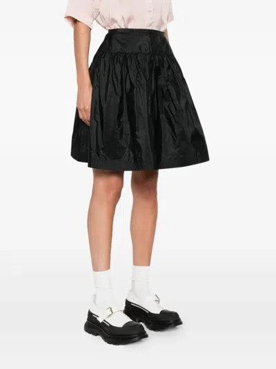 Pre-owned Chanel 2010s Silk Pleated Skirt In Black