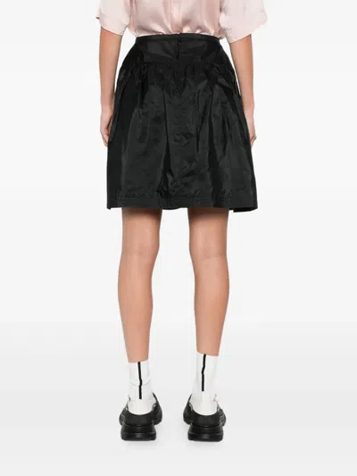Pre-owned Chanel 2010s Silk Pleated Skirt In Black