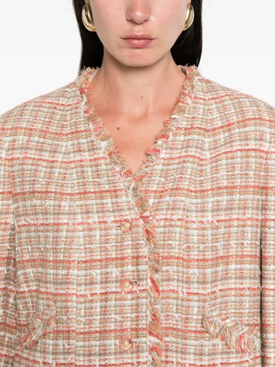 Pre-owned Chanel 2004 Tweed Fringed Jacket