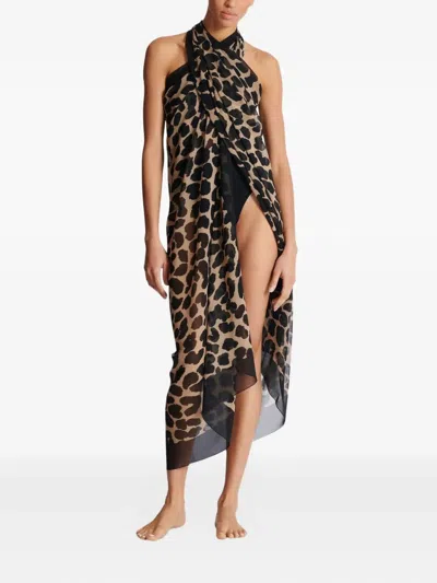 Balmain Leopard-print Cover-up In Animal Print