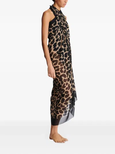 Balmain Leopard-print Cover-up In Animal Print