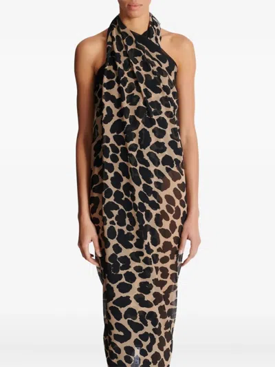 Balmain Leopard-print Cover-up In Animal Print