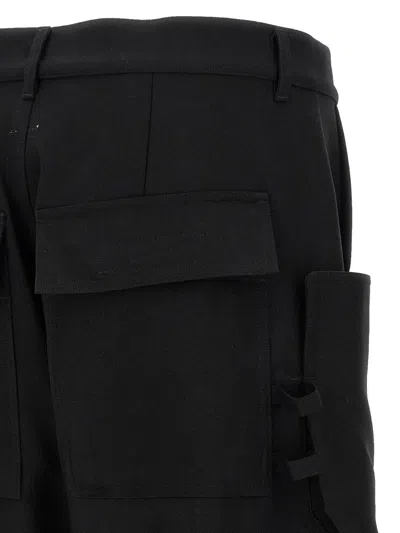 Rick Owens Stefan Wide-leg Grain De Poudre Wool Trousers In Black