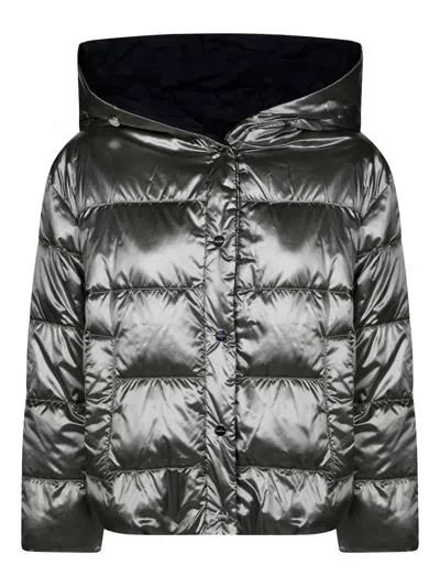 Max Mara Nico Waterproof Twill Down Jacket In Black