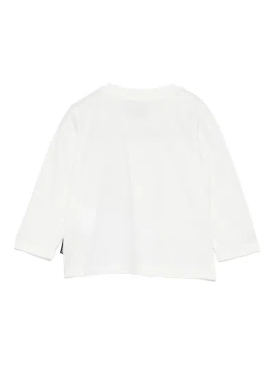 Moschino Teddy-embroidered Long-sleeve T-shirt In White