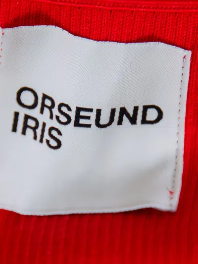 Pre-owned Orseund Iris Underwire Ribbed Top In Red