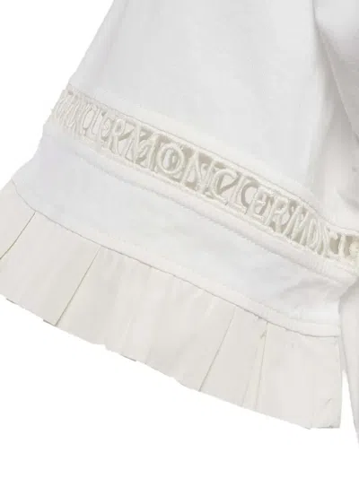 Pre-owned Moncler Pleated Embroidered T-shirt