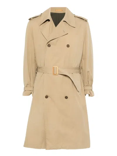 Pre-owned Saint Laurent 1991 Cotton Trench Coat