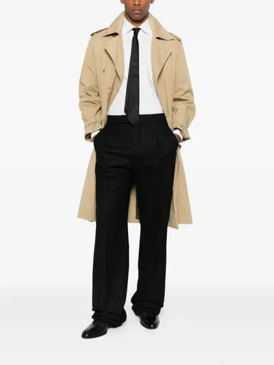 Pre-owned Saint Laurent 1991 Cotton Trench Coat