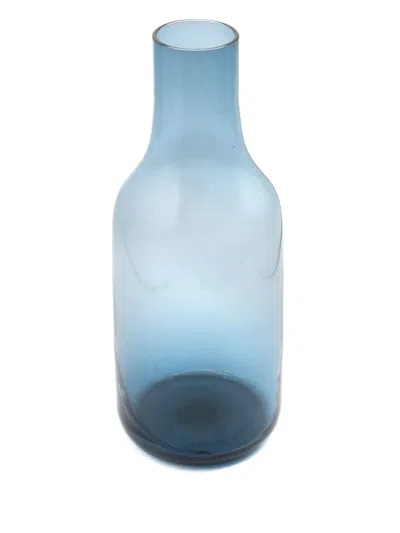 Bitossi Home Cylindrical Glass Decanter (27cm) In Blue