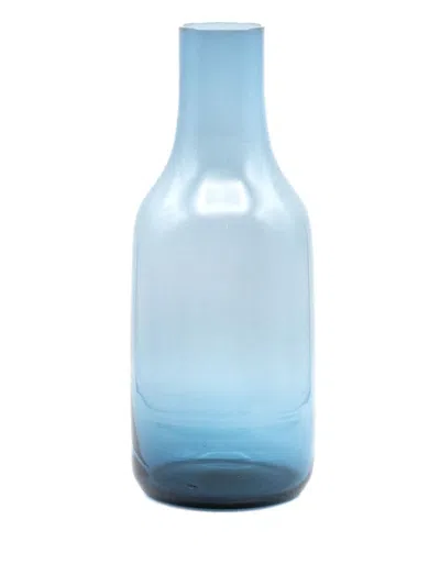 Bitossi Home Cylindrical Glass Decanter (27cm) In Blue