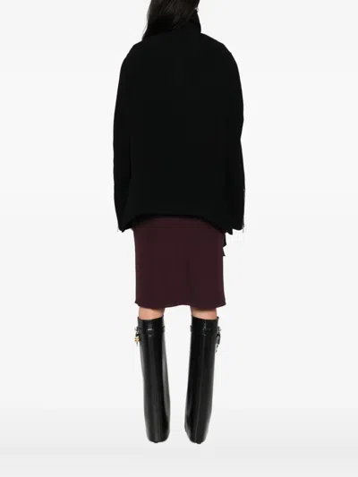 Rick Owens Tailored Jacket With High Collar And Long Sleeves In Black