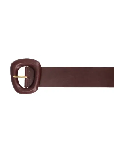 Saint Laurent Sculpted-buckle Leather Belt