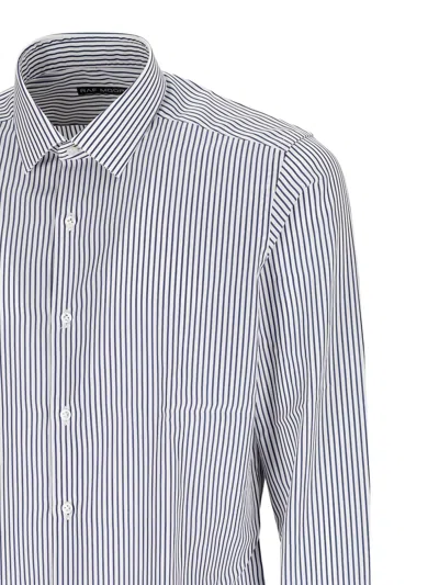Raf Moore Pinstripe Shirt In Gray