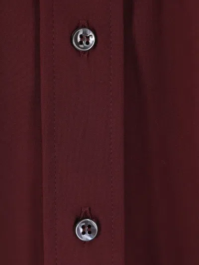 Brunello Cucinelli Flap-pocket Shirt In Burgundy